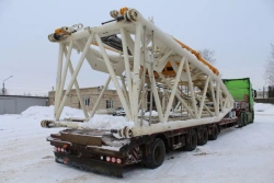 Four-axle low-bed flatbed semi-trailer without bots, modification FSA-624
