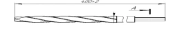 Reamer. 14 mm diameter, article number 105.004.014