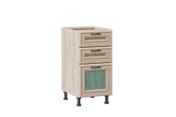 Country LD 245070.000 front 400 3 drawers Sonome Eich light/Sonome Eich green)