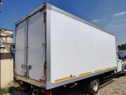 Refrigerator vans for foodstuff transportation type 2790B modifications: 2790F2 on the basis of chassis and T/C GAZ C4 modificat