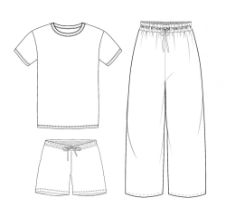 Casual home suit with 3-in-1 welt shorts, Article "42132678".