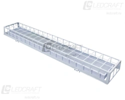 LED luminaire for gymnasiums with protective grille