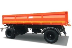 Flatbed tipper trailer 8543M with axles PLANT 1202-2410002, tyres KAMA