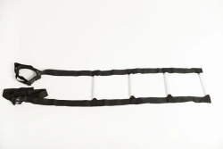 Ladder for patient lifting with rigid rungs
