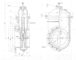Clinket bronze by-pass gate valve DN 250 PN 0,1 MPa ITSHL.491695.001