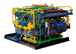 Piston positive displacement compressors TGA for automotive gas filling compressor station