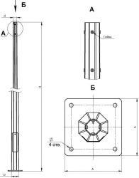 Faceted conical lighting support