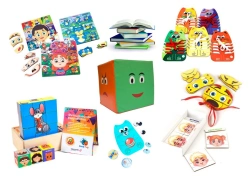 Set of didactic games and aids for the development of emotional intelligence.