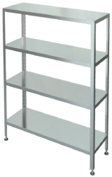 Shelving unit S-4-0,5/0,7/1,6 (stainless steel)