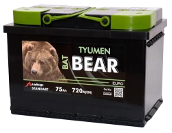 Lead accumulator for starting piston engines 6ST-75VLA "Tyumen BatBEAR"