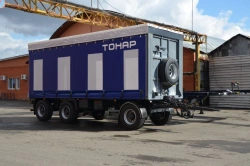 Truck trailer of Tonar 85793 model with axle units of TONAR models: 90422, 90424, 90431.