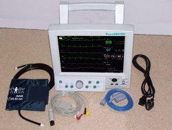 Multifunctional computerised modular monitor for continuous non-invasive observation of a number of physiological parameters