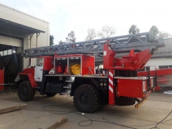 Fire automatic ladder AL-24, -30 (43206), type 4344-09, modification 4344A0, on chassis of Ural 43206-4151-79, 43206-4151-81