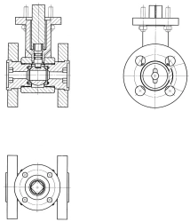 Electric actuated coupling ball valve ?? DN 10-100 PN 1,6-25 MPa