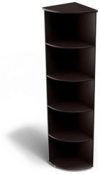 Angular open shelving unit. Referent