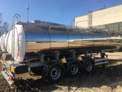 Semi-trailer-tanker model 9751H2 for transport and temporary storage of food liquids (3-axle)