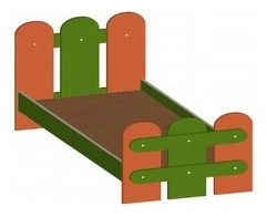 Children's bed "Fence" Art.S.01.17