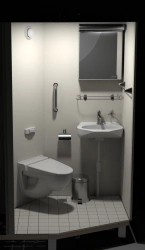 Sanitary cabin without shower