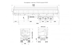 Semitrailer-dump truck Tonar mod. 95236 with axles manufactured by Tonar model 1342