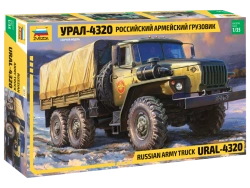 Assembled model Russian army truck Ural-4320