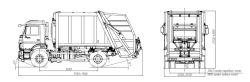 Rear-loading rubbish truck KM-7028-80 on KAMAZ 43255 chassis with 43255-G5 modification.