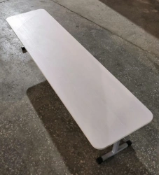 Benches for gymnasiums rigid on metal frame