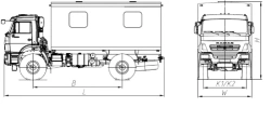 Workshop truck, model 676510, on chassis KAMAZ 43502-D5, according to TU 29. 10. 59-002-63119966-2017