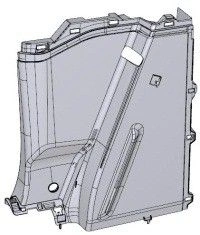 GARNITURE AV PASSAGE ROUE AR D BQT / Front wheel arch trim right 96817146ZD