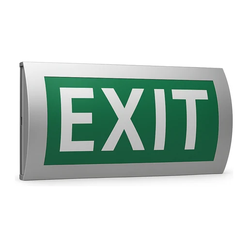 Exit signs and emergency luminaires
