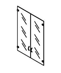 Medium glass doors. Furniture set "Agate"