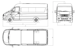 Trucks with diesel engine mod. 3008FP without CMU on the basis of chassis GAZelle NN mod. A31R22, A31R32/TC GAZelle NN mod. A
