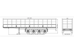 Semi-trailer grain carrier type 8785H9 on axle MD.?2?1850?9??120?13 (gable axle) or on axle MD.?1?2050?9??120?13 (single axle) w