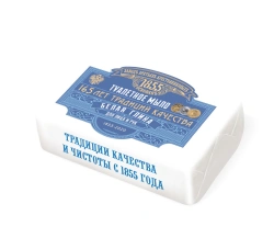 Solid toilet soap "Krestovnikov Brothers' Factory. Anniversary. White clay"