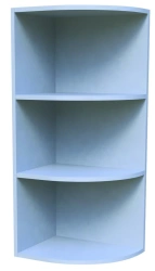 Kitchen cabinet hinged cupboard KSH-01/920 radius (open, closed)