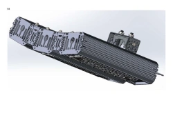 LED luminaire "Industrial Design MTM IoT" series CUBIC 180 Three modules Connection from the sides 10 degrees Mounting CUB 177