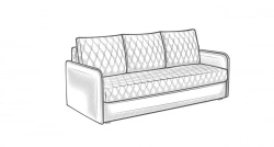 Sofa with wooden frame
