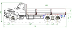Flatbed truck 4594U1 on chassis Ural 73945-01