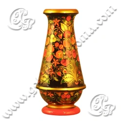 Vase "Bouquet" lime Khokhloma painting 240x120 6243