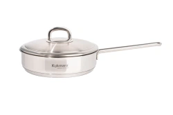 Frying pan "Kukmara" with metal lid, "SAFIA" line