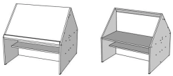 Wooden furniture for preschools: Play module "Art House"