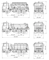 Combined road machine KDM-6501S on the basis of dump truck MAZ 6501C5