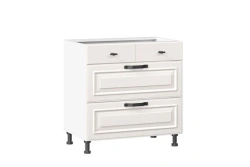 Marina LD.273200.000 Front set for kitchen cabinet 800 with 3 drawers (5) (Textured white oak )