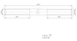 High-strength stud with heat-strengthened nuts and washers for fastening railway slabs M22x390