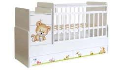 Children's bed Fairy 1100 Bear, white, article no. 0001033.9.13