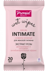 PREMIAL Wet wipes for intimate hygiene, feminine 1/20/24