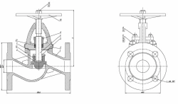 Shut-off and regulating flanged bore valve DN 40 PN 10 series 458 (KMIA.491115.001-05)