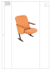 Armchair, brand "Astra", size: 525*750*900 mm (W*H*H), cushion thickness 100 mm