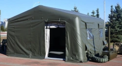 Inflatable tents (air-frame modules)