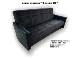 Sofa-book bed "Phoenix K" in monotone BNP