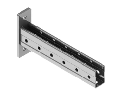Console SMO 41x61x00-000, with overall dimensions from 41x61x150 mm to 41x61x950 mm, metal thickness from 2,5 mm to 3,0 mm, stee